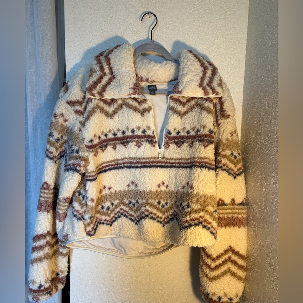 Fleece Patterned Pullover